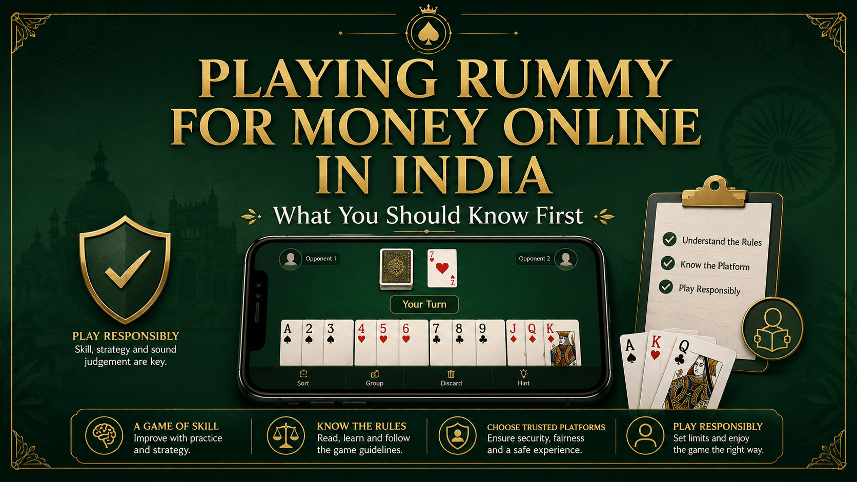 Rummy for money online in India explained for players