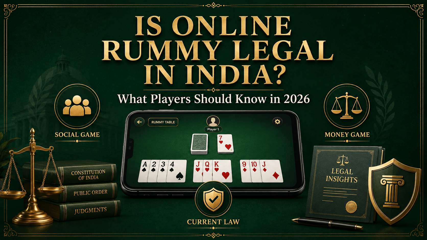 Online Rummy legal status in India 2026 explained