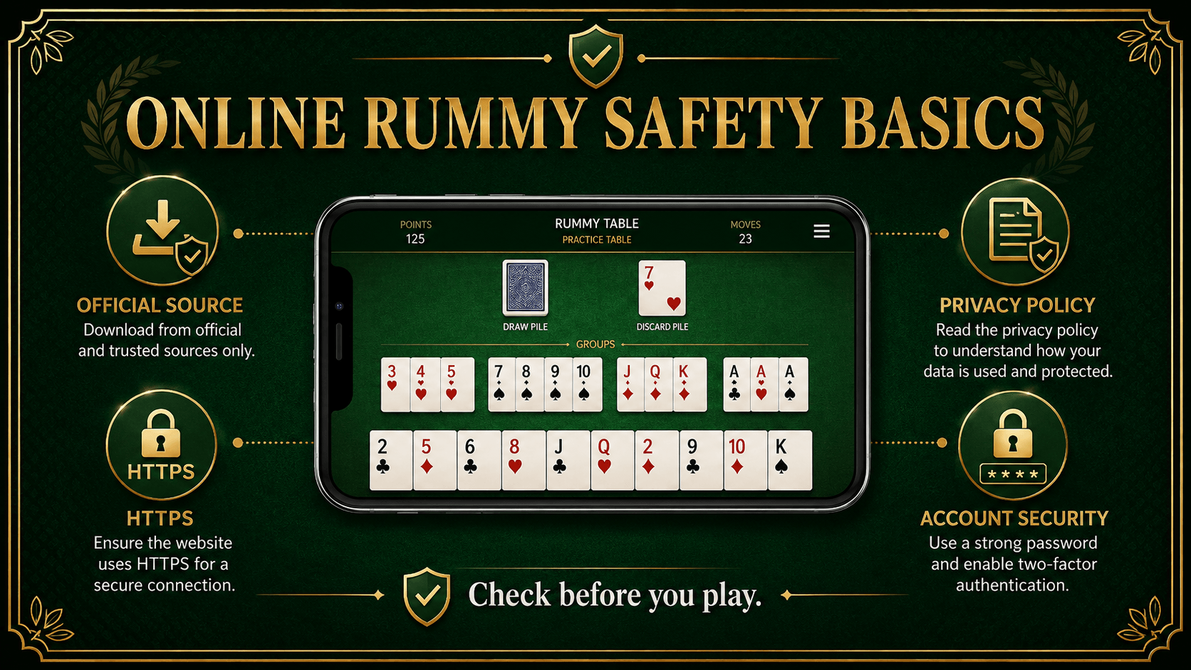 Online Rummy Safety Basics Basic online Rummy safety checks